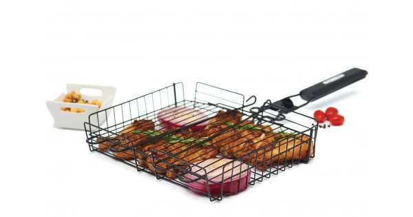 Grill Pro Non Stick Broiler Basket w detachable handle